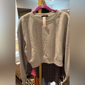 Gray Cropped Sweatshirt